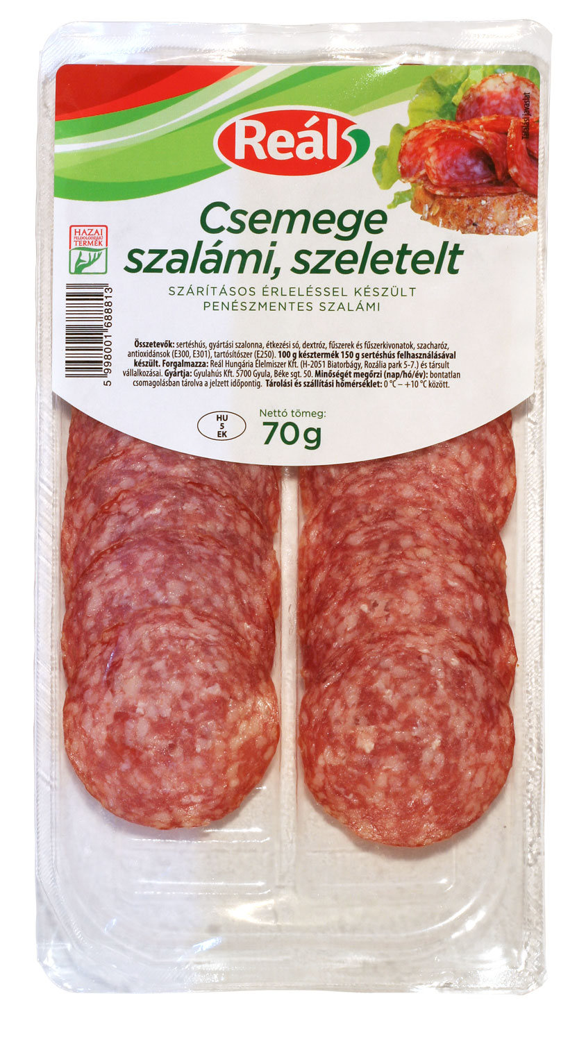 Reál szeletelt csemege szalámi 70g